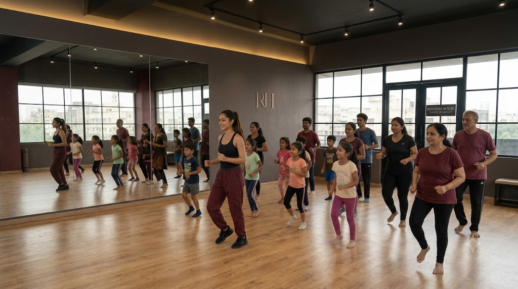 Mixed age dance group